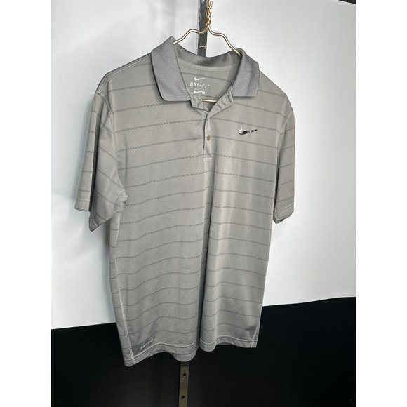 BUNDLE Lot of 2 Nike Mens Golf Polo Shirts Gray Medium Dri Fit - Picture 6 of 9